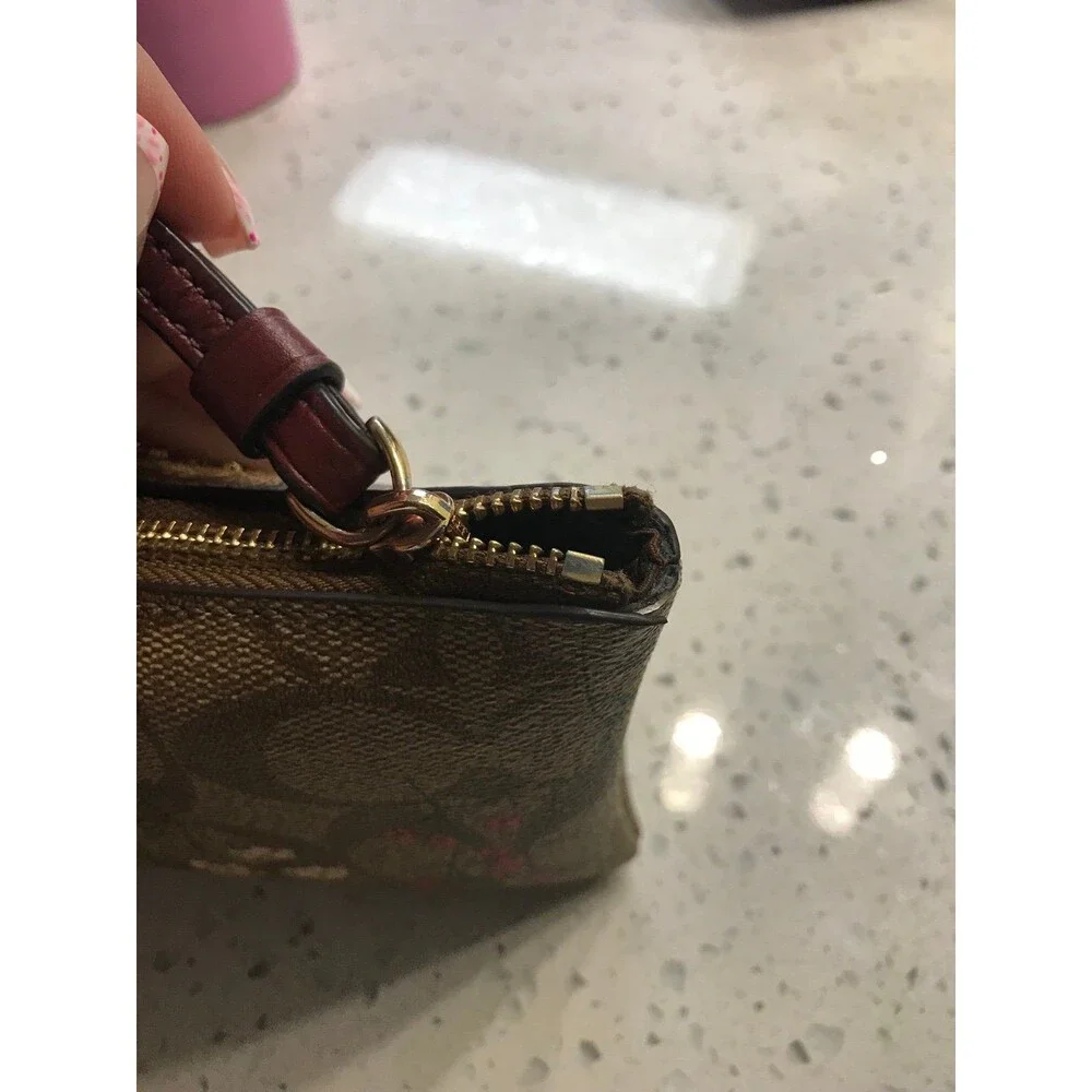 Coach floral wristlet